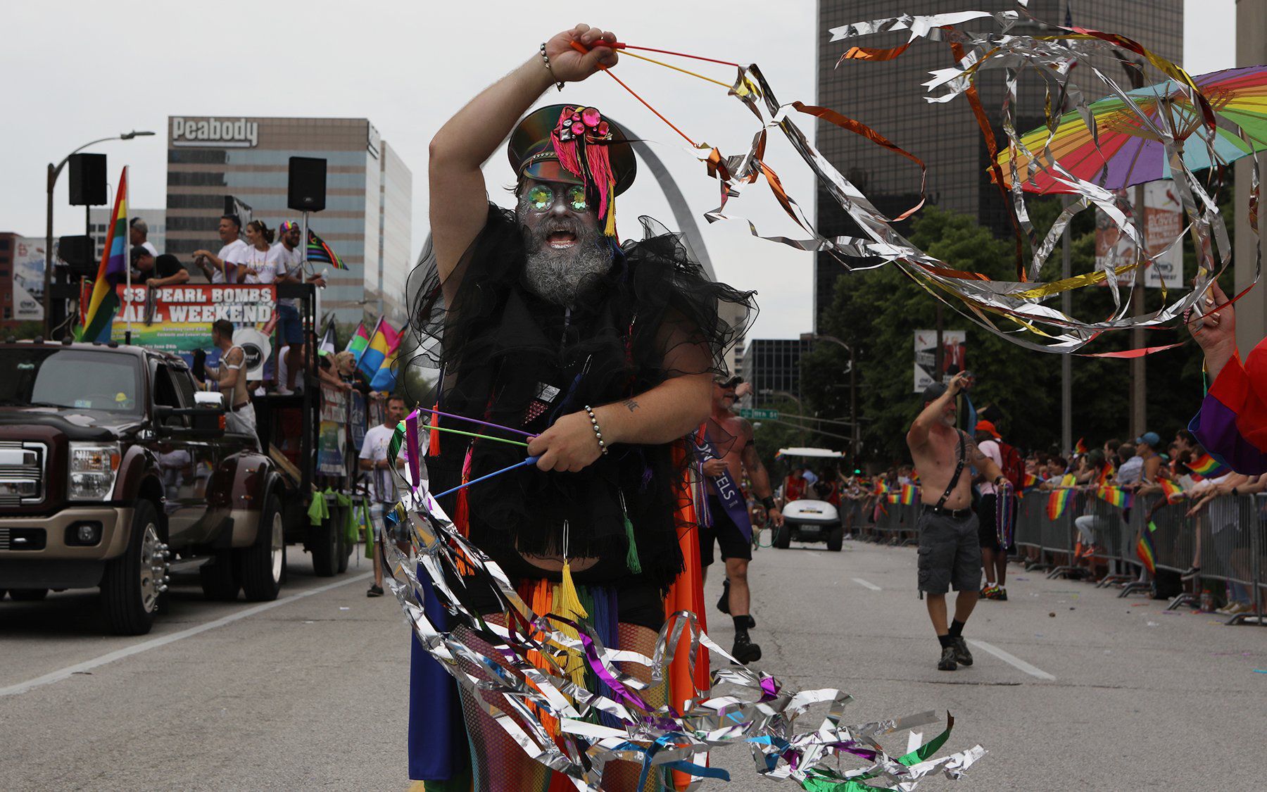 Thousands Watch the Pride Parade downtown
